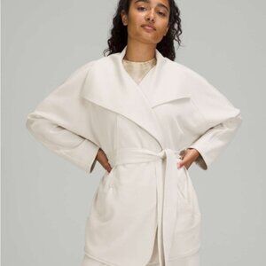 NWT Lululemon Softstreme Belted Wrap White Opal Stretch Jacket Sweater XLXXL